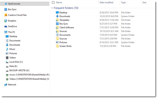 Customize the File Explorer navigation pane in Windows 10