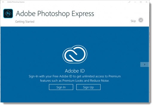 Adobe Photoshop Express - Windows 10