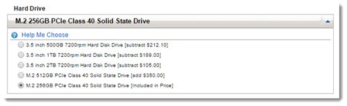 Dell Optiplex 7040 hard drive options - SSD