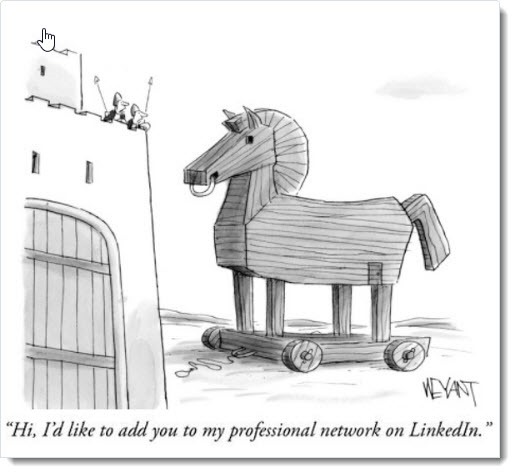 LinkedIn - the universal cartoon caption