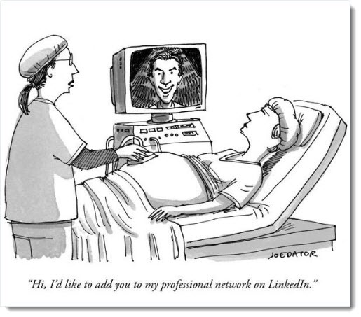 LinkedIn - the universal cartoon caption