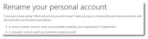 How to rename your Microsoft personal account
