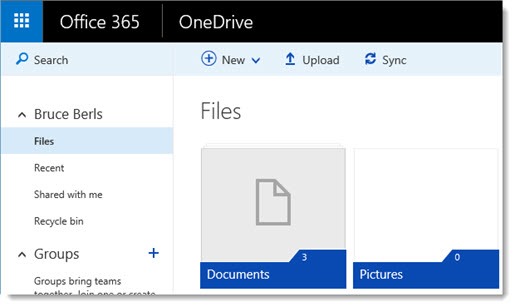 OneDrive - business Microsoft account