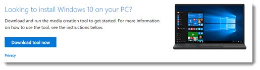 Windows 10 Media Creation Tool