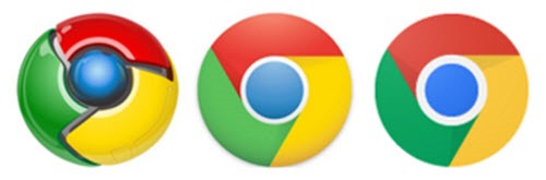 Chrome logo - from 3D to flat