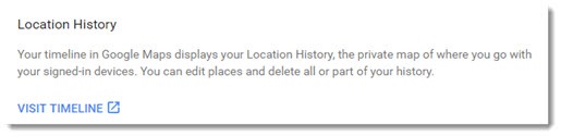 Google My Activity - Location History