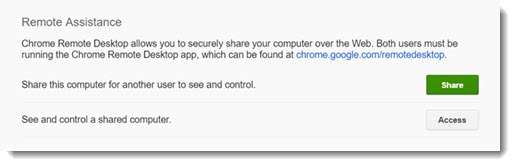 Chrome Remote Desktop - remote assistance