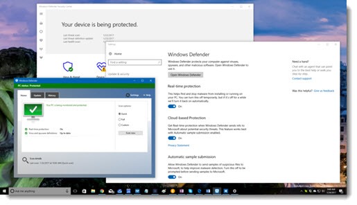 Three different things named Windows Defender