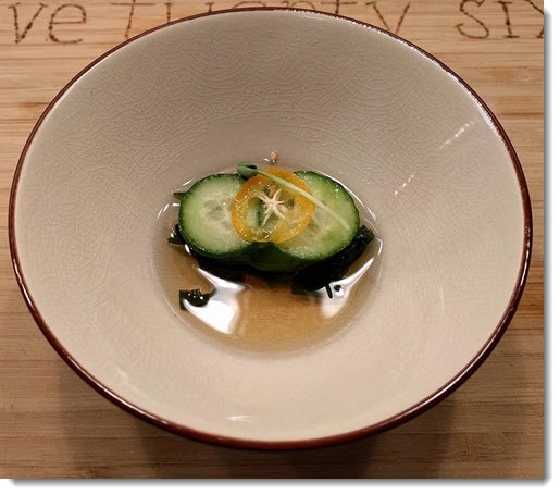 Sunomono | Cucumber, wakame, kumquat