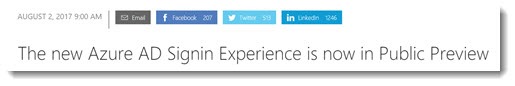 Azure AD sign-in experience