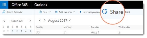Outlook - OWA webmail calendar sharing