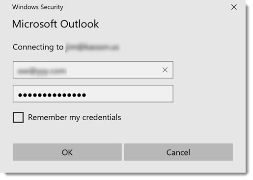 outlook for mac 2016 forgets password