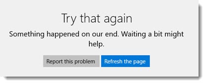 Windows Store search error