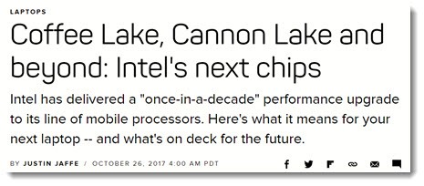 Intel processor lineup 2018