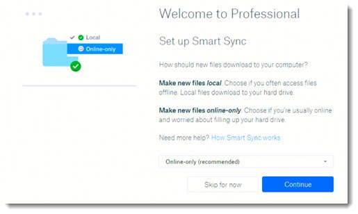 dropbox smart sync plus