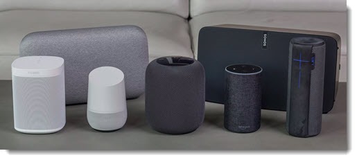 Google Home, Amazon Echo & other home assistants