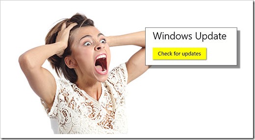 The scary Windows Update button