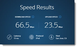 what are good internet speed test results