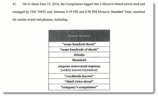 Russia cyberattack - indictment paragraph 41