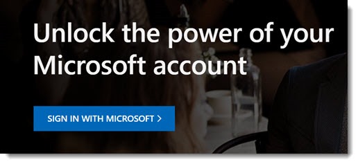 Microsoft account signin page