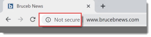 Chrome warning that website is "not secure"