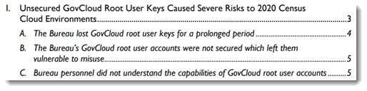 Census bureau security audit - Inspector General report