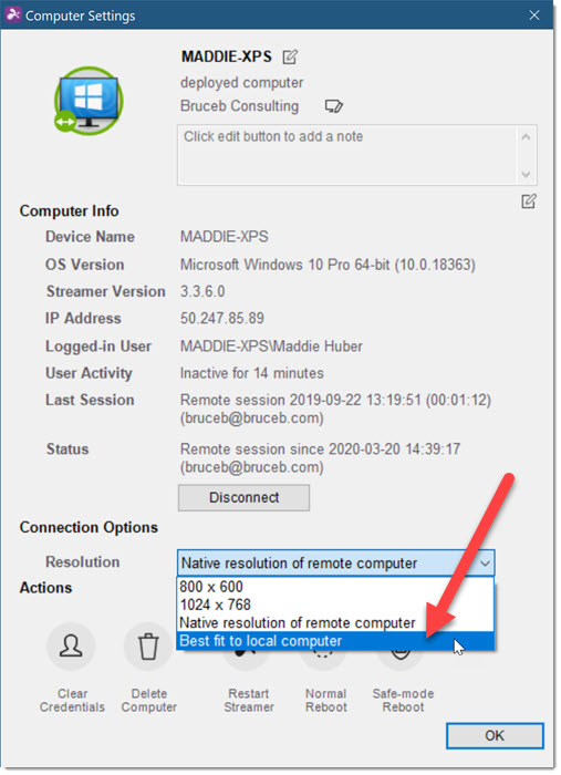 Splashtop resolution - "best fit to local computer"