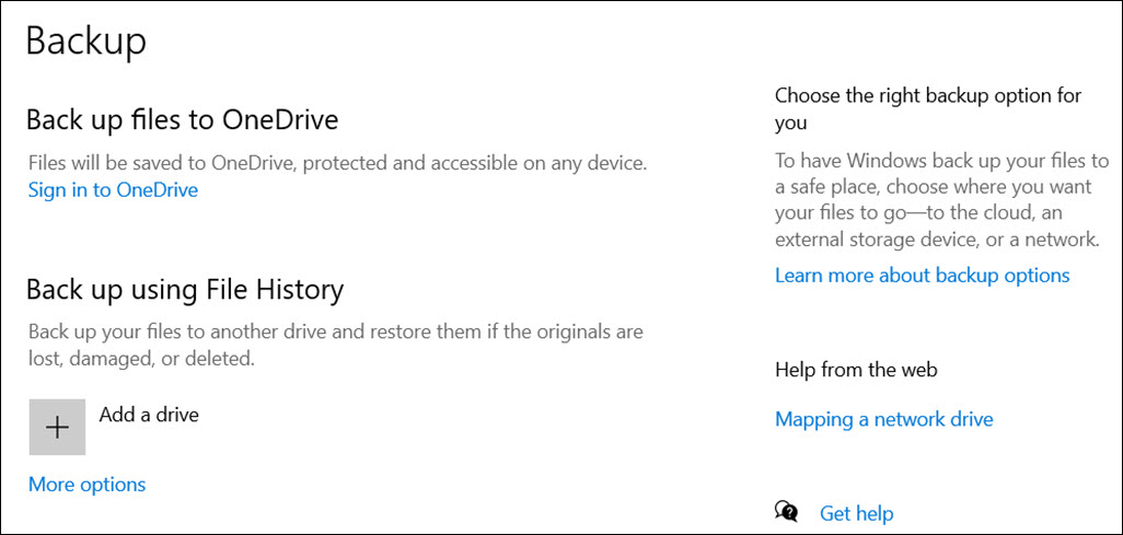 how to turn off onedrive backup