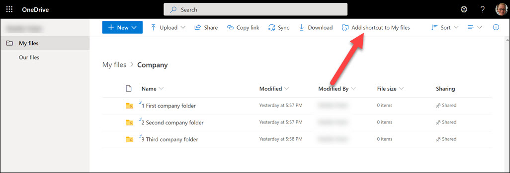 Onedrive Sharedfolder Addfolder 