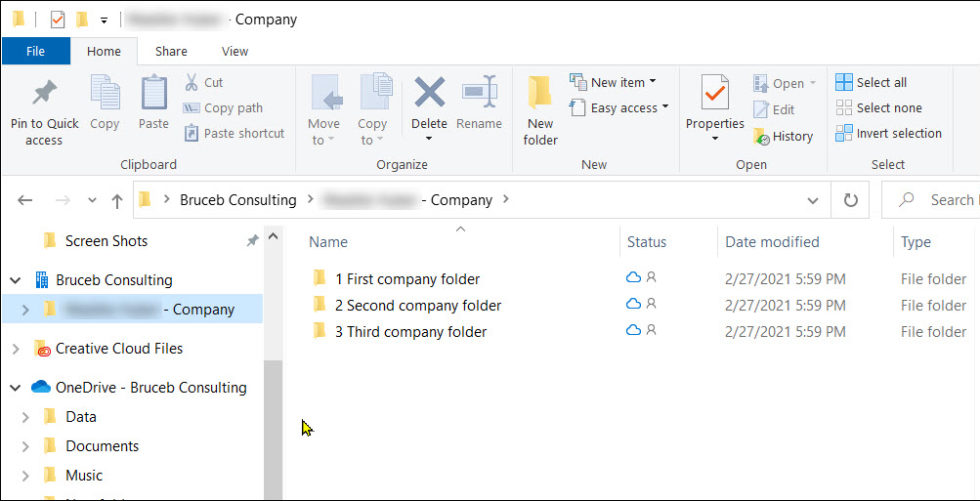 sync onedrive shared folders to pc